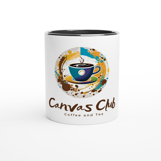 White 11oz Ceramic Mug with Color Inside