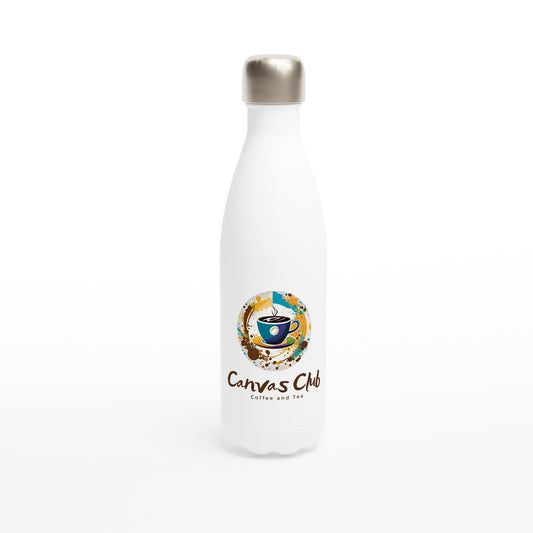 White 17oz Stainless Steel Water Bottle