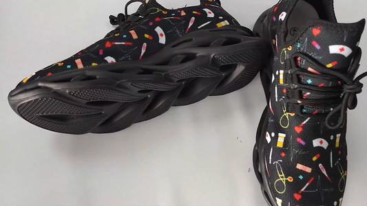 Black Nurse Themed Running Shoe