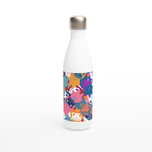 White 17oz Stainless Steel Water Bottle