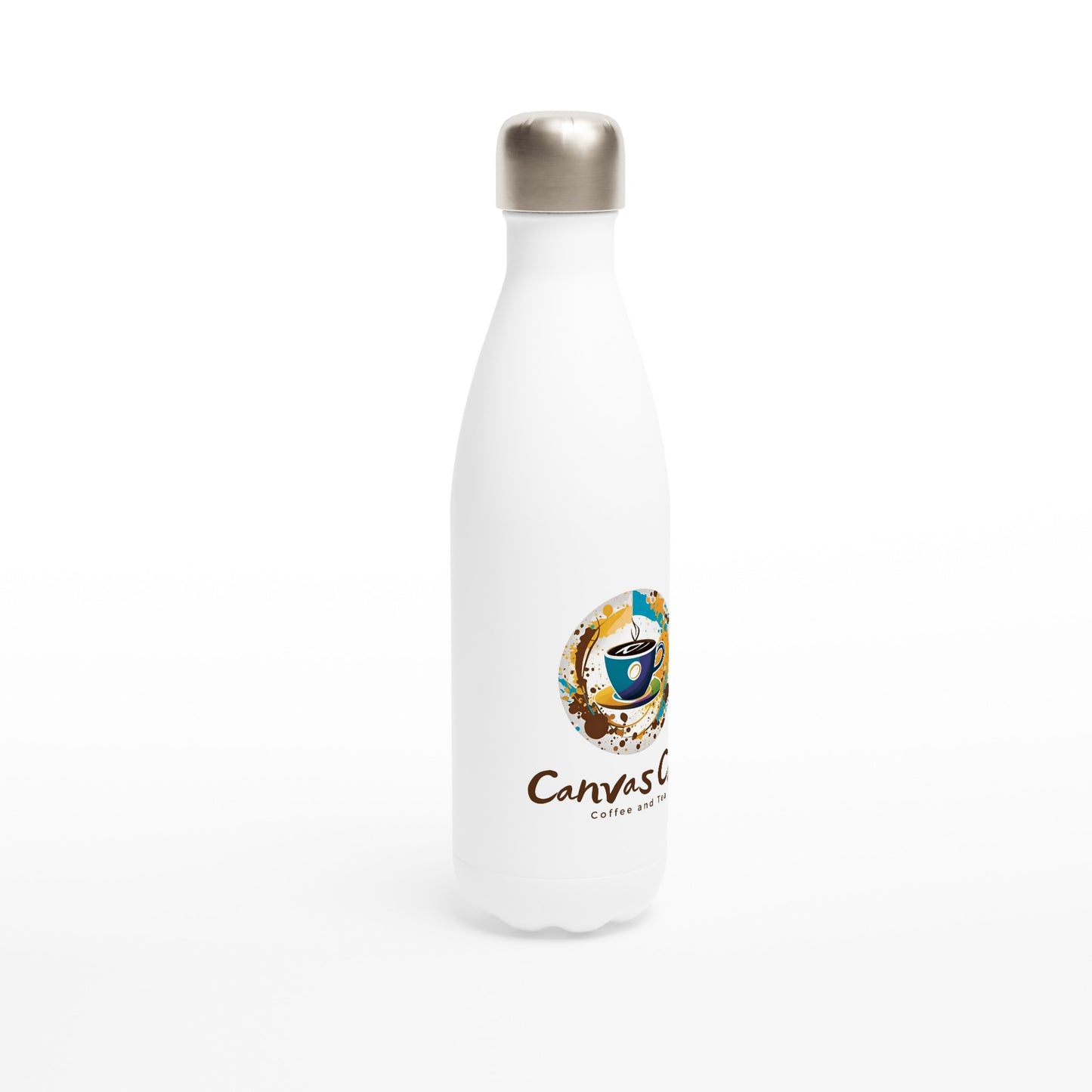 White 17oz Stainless Steel Water Bottle