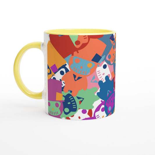 White 11oz Ceramic Mug with Color Inside