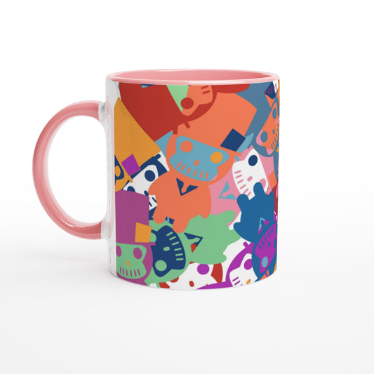 White 11oz Ceramic Mug with Color Inside