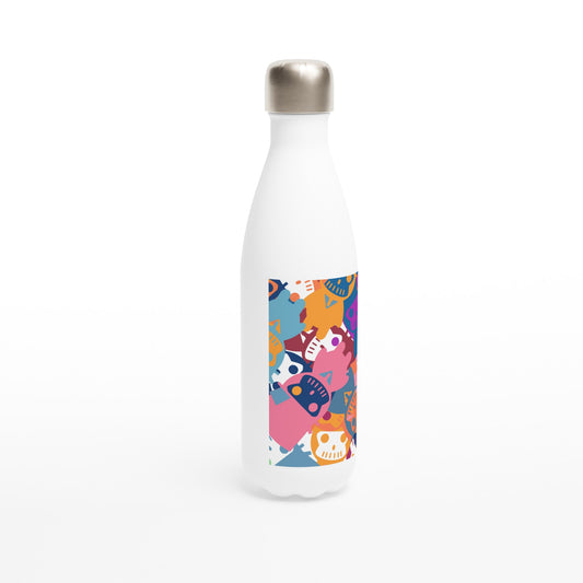 White 17oz Stainless Steel Water Bottle