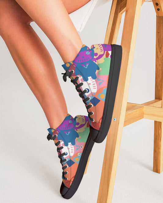 Evoblack Fall Women's Hightop Canvas Shoe - Black