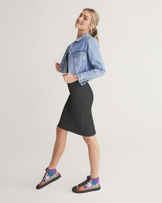 Evoblack Fall Women's Hightop Canvas Shoe - Black