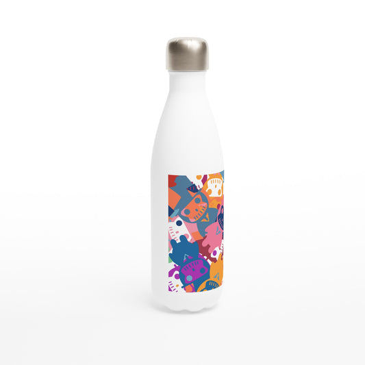 White 15oz Ceramic Mug - White 17oz Stainless Steel Water Bottle