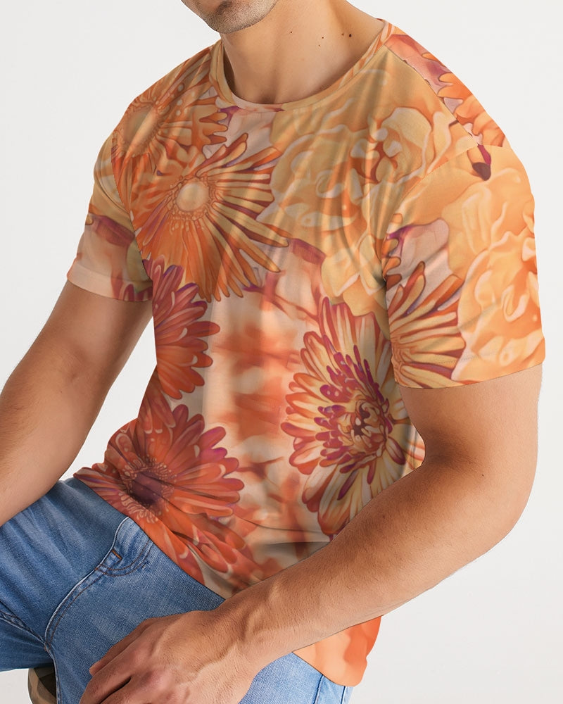 Orange Floral Evoblack Men's Tee