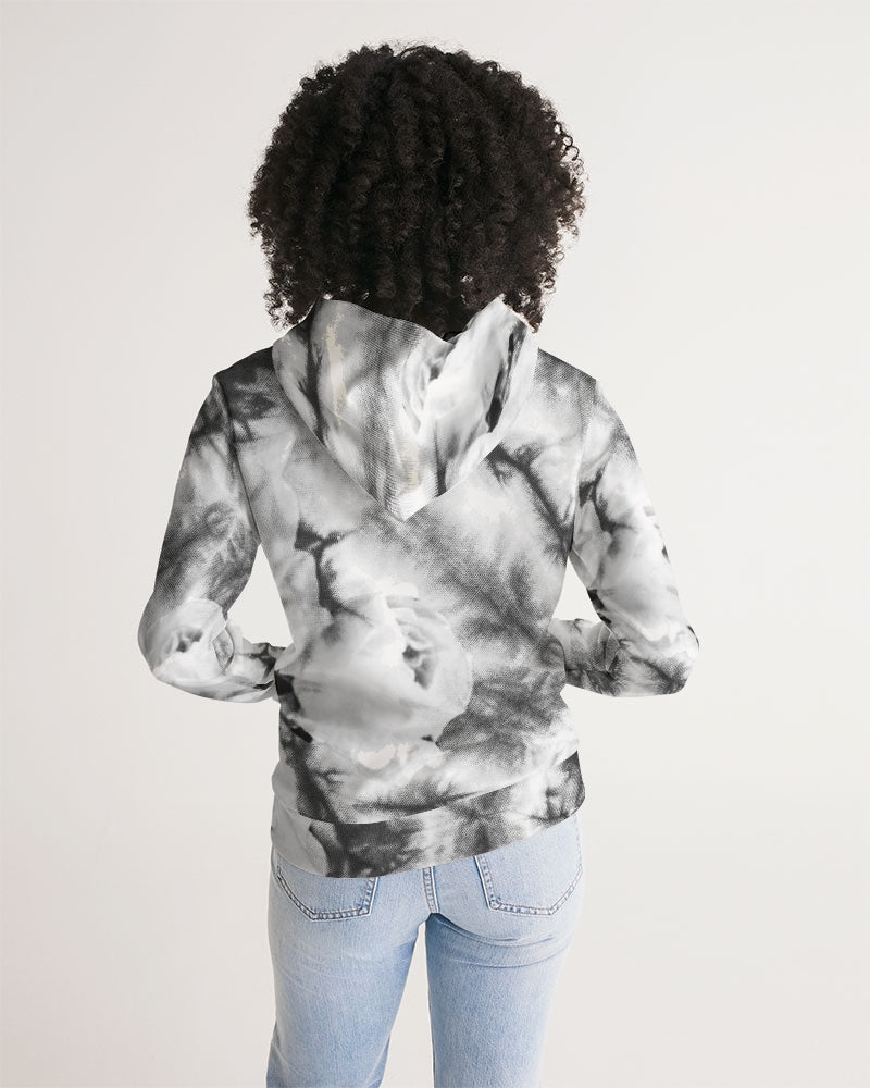 Gray Floral Evoblack Women's Hoodie