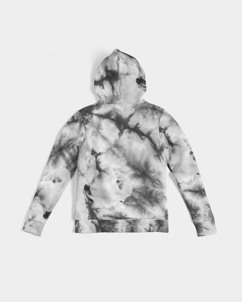 Gray Floral Evoblack Women's Hoodie