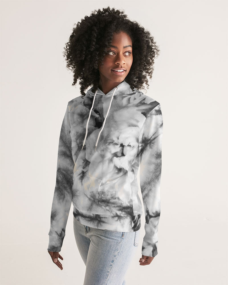 Gray Floral Evoblack Women's Hoodie