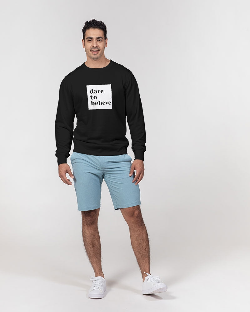 Dare To Believe Men's Classic French Terry Crewneck Pullover