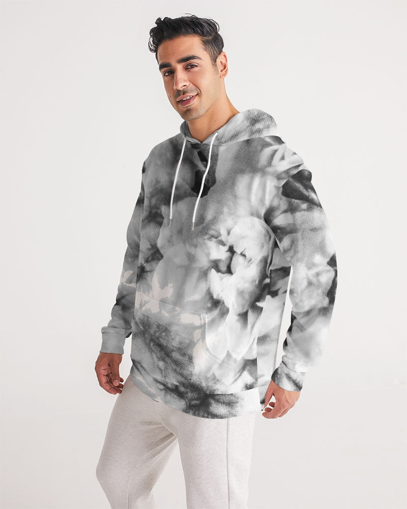 Gray Floral Evoblack Men's Hoodie