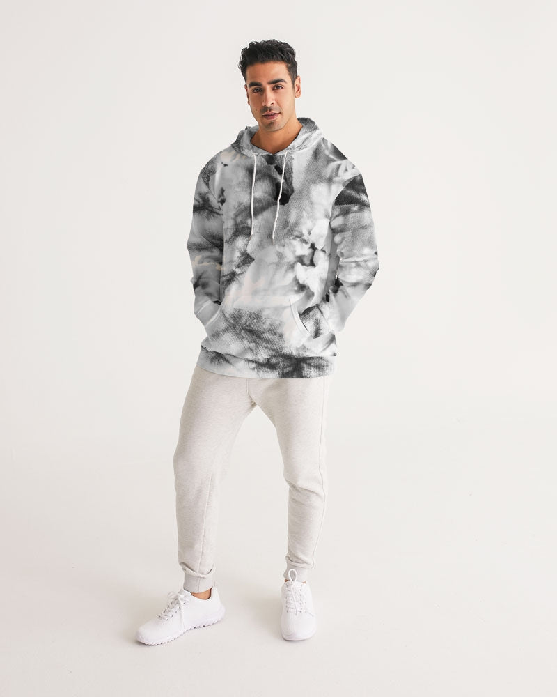 Gray Floral Evoblack Men's Hoodie