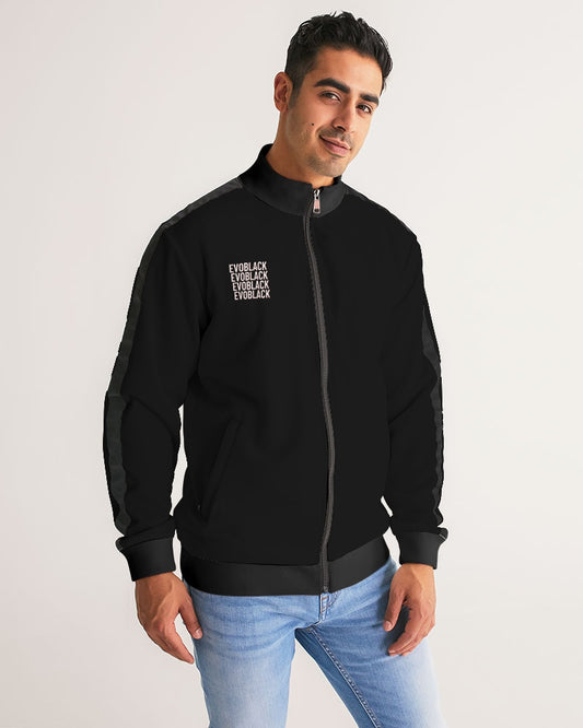 Divine Recreation Men's Stripe-Sleeve Track Jacket