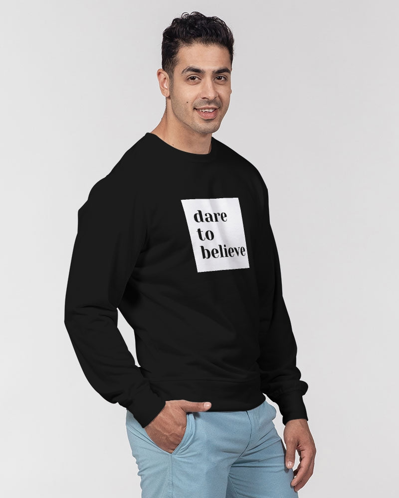 Dare To Believe Men's Classic French Terry Crewneck Pullover