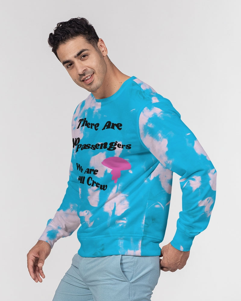Blue Men's Classic French Terry Crewneck Pullover