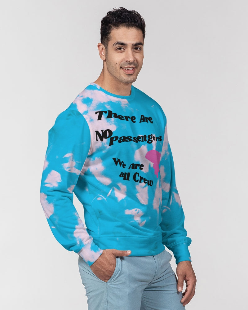 Blue Men's Classic French Terry Crewneck Pullover