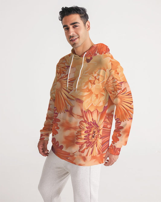 Orange Floral Evoblack Men's Hoodie