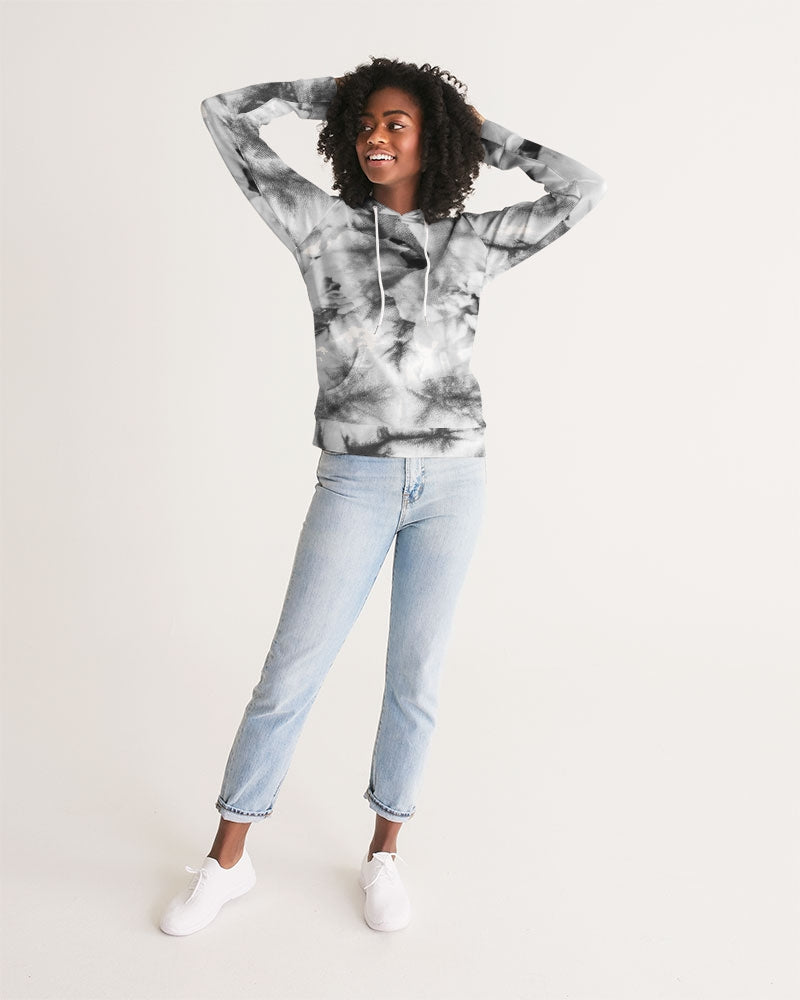 Gray Floral Evoblack Women's Hoodie