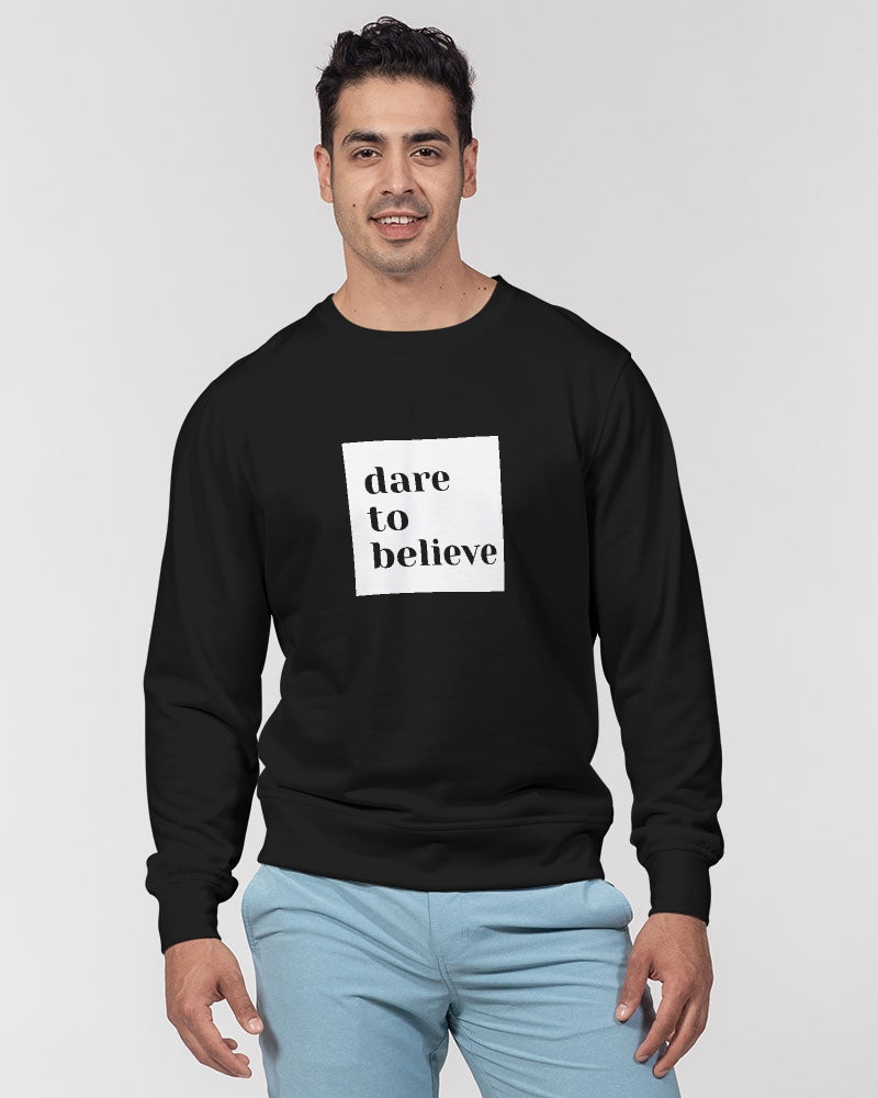 Dare To Believe Men's Classic French Terry Crewneck Pullover