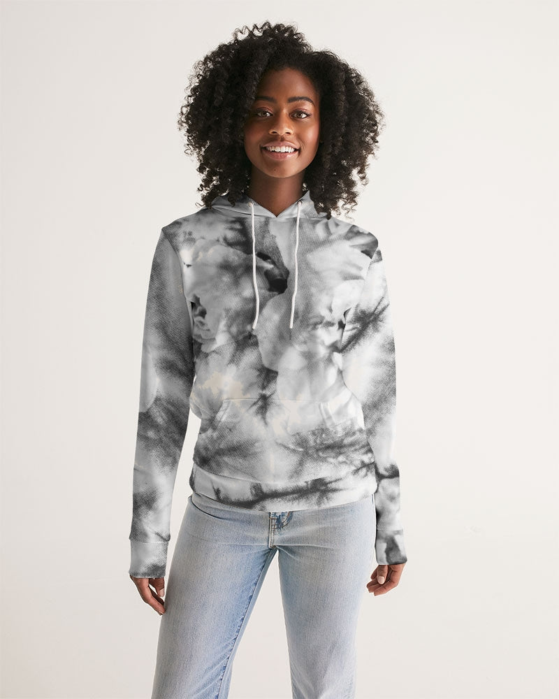 Gray Floral Evoblack Women's Hoodie