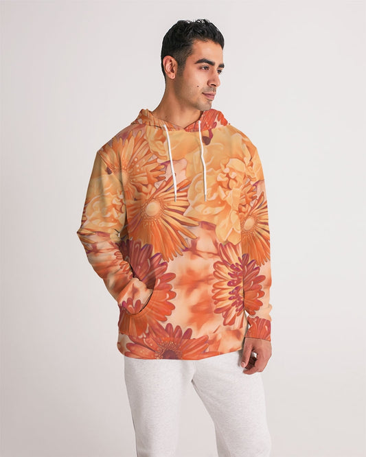 Orange Floral Evoblack Men's Hoodie