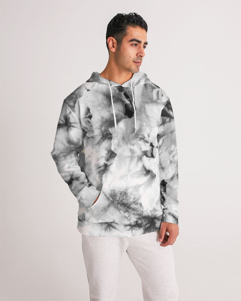 Gray Floral Evoblack Men's Hoodie