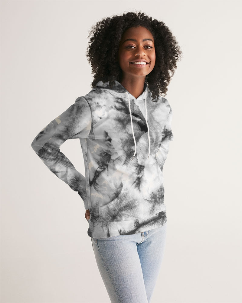 Gray Floral Evoblack Women's Hoodie