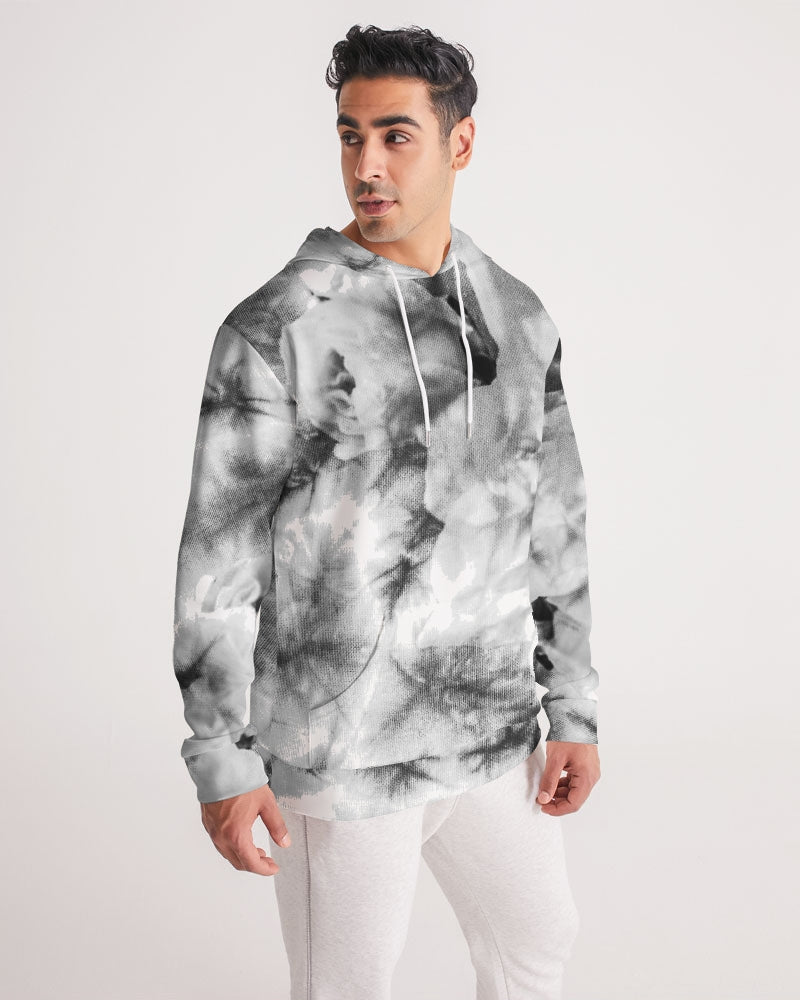 Gray Floral Evoblack Men's Hoodie