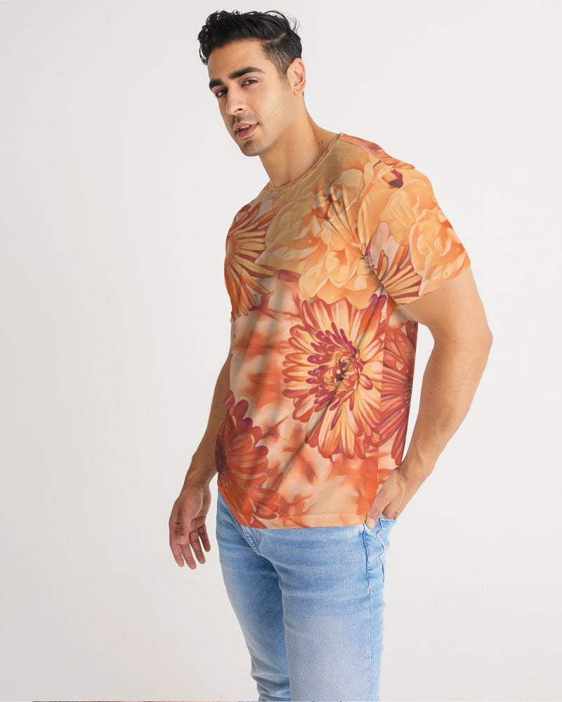 Orange Floral Evoblack Men's Tee