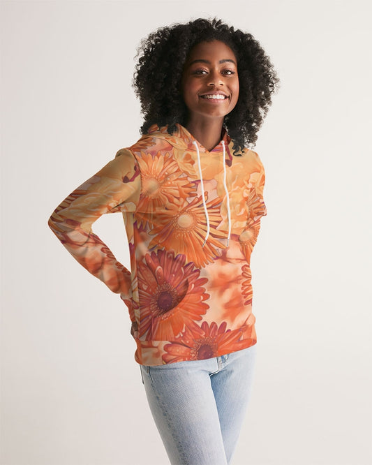 Orange Floral Evoblack Women's Hoodie